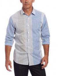 Perry Ellis Men's Long Sleeve Slim Grid Plaid Perry Ellis Men's Long Sleeve Slim Grid Plaid