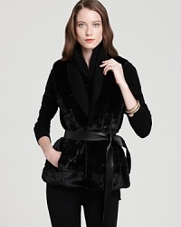Embrace this season's flair for the exotic in a plush Lafayette 148 New York faux-fur vest, extra chic when cinched with a bullish leather belt. Embrace this season's flair for the exotic in a plush Lafayette 148 New York faux-fur vest, extra chic when cinched with a bullish leather belt.