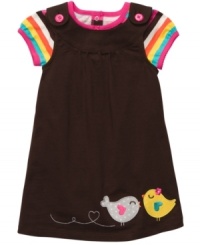 Start the day with a spring in her step. She'll stay comfy and cute in this colorful bodysuit and dress set from Carter's. Start the day with a spring in her step. She'll stay comfy and cute in this colorful bodysuit and dress set from Carter's.