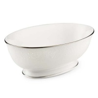 Lenox Floral Veil Bone China Platinum Banded Open Vegetable Bowl Lenox Floral Veil Bone China Platinum Banded Open Vegetable Bowl
