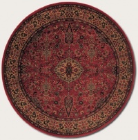 Couristan 3760/4872 Everest Ardebil/Crimson 7-Feet 10-Inch Round Rug Couristan 3760/4872 Everest Ardebil/Crimson 7-Feet 10-Inch Round Rug