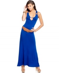 Score sexy-cool style by day in this maxi dress from Baby Phat! Features a lace-up back and a neckline that bares major skin! Score sexy-cool style by day in this maxi dress from Baby Phat! Features a lace-up back and a neckline that bares major skin!