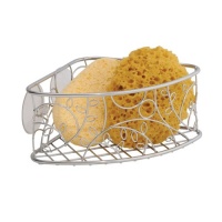 InterDesign Twigz Suction Corner Basket, Silver InterDesign Twigz Suction Corner Basket, Silver