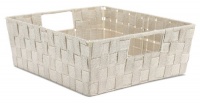 Whitmor 6581-2711 Woven Strap Shelf Tote, Latte