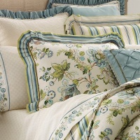 Croscill Home Fashions Corfu 26-Inch by 26-Inch European Sham, Sky Blue Croscill Home Fashions Corfu 26-Inch by 26-Inch European Sham, Sky Blue