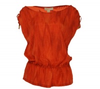 Michael Kors Cap Sleeve Blouse Persimmon Small Michael Kors Cap Sleeve Blouse Persimmon Small