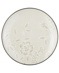 A fresh twist on a Noritake favorite, the Colorwave Chocolate Bloom salad plate offers the same sleek style and durability as the original dinnerware pattern but with a pretty floral print. A fresh twist on a Noritake favorite, the Colorwave Chocolate Bloom salad plate offers the same sleek style and durability as the original dinnerware pattern but with a pretty floral print.
