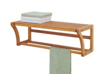 Organize It All Lohas Wall Mounting Shelf with Towel Bars Organize It All Lohas Wall Mounting Shelf with Towel Bars