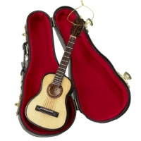 Kurt Adler 5.52 Wood Pearlized Guitar Ornament Kurt Adler 5.52 Wood Pearlized Guitar Ornament
