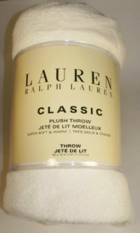 Ralph Lauren Throw Classic Plush Cream 50 x 70 Ralph Lauren Throw Classic Plush Cream 50 x 70