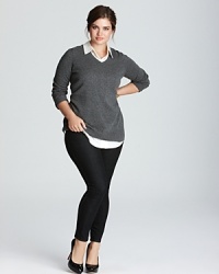 At the perfect length, this C by Bloomingdale's Plus cashmere tunic pairs with sleek leggings for easy chic-the perfect look when you're headed to lunch with the girls or out shopping the boutiques. At the perfect length, this C by Bloomingdale's Plus cashmere tunic pairs with sleek leggings for easy chic-the perfect look when you're headed to lunch with the girls or out shopping the boutiques.