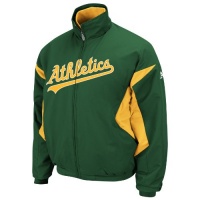 MLB Oakland Athletics Long Sleeve Lightweight Full Zip Thermabase Premier Jacket Men's MLB Oakland Athletics Long Sleeve Lightweight Full Zip Thermabase Premier Jacket Men's