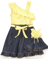 Bolder off the shoulder. This sunny dress and matching doll outfit from Sweet Heart Rose are perfect for pretty play with her best friend on bright summer days. Bolder off the shoulder. This sunny dress and matching doll outfit from Sweet Heart Rose are perfect for pretty play with her best friend on bright summer days.