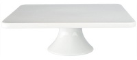 BIA Cordon Bleu 11-Inch by 3-3/4-Inch Porcelain Square Cake Stand, White BIA Cordon Bleu 11-Inch by 3-3/4-Inch Porcelain Square Cake Stand, White