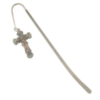 Rose Gold and Silver Tone Crucifix Book Marker Rose Gold and Silver Tone Crucifix Book Marker