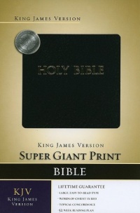 Holy Bible: King James Version, Black, Imitation Leather, Super Giant Print Edition