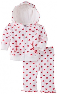 Calvin Klein Baby-girls Newborn Hooded Set, Red, 0-3 Months Calvin Klein Baby-girls Newborn Hooded Set, Red, 0-3 Months