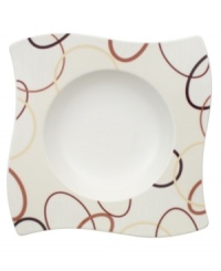 Warm up your guests for a delectable feast with this stylish rim soup bowl. With sleek, artful shapes, the New Wave Ethno dinnerware collection helps make any meal extraordinary. Warm up your guests for a delectable feast with this stylish rim soup bowl. With sleek, artful shapes, the New Wave Ethno dinnerware collection helps make any meal extraordinary.