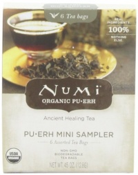 Numi Organic Tea Mini Pu-Erh Sampler, 6 Count