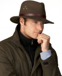 Offering a perfectly distinguished look, this wool felt fedora adds plenty of old world charm to your cold weather collection. Offering a perfectly distinguished look, this wool felt fedora adds plenty of old world charm to your cold weather collection.