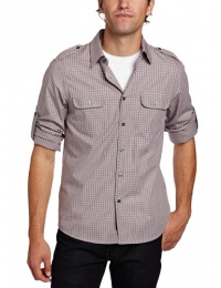 Michael Kors Men's Addison Check Bias Bound Pocket Shirt Michael Kors Men's Addison Check Bias Bound Pocket Shirt