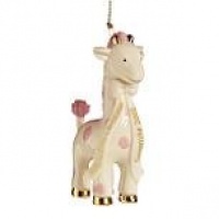 Lenox China Baby's 2012 First Christmas Girl's Giraffe Ornament in Pink Lenox China Baby's 2012 First Christmas Girl's Giraffe Ornament in Pink