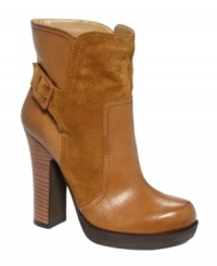 Jessica Simpson's Callian booties feature a leather and suede combination on the upper that makes them so sophisticated. Jessica Simpson's Callian booties feature a leather and suede combination on the upper that makes them so sophisticated.