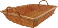 Oblong Natural Poly Woven Basket With Handle - 12 X 8 X 3 Oblong Natural Poly Woven Basket With Handle - 12 X 8 X 3