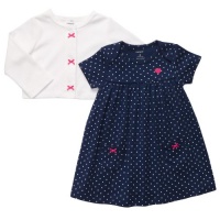 Carter's Core 2 pc Dress Sleeve Set navy dot