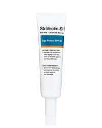 Supercharged Age Protection. StriVectin's new sheer sunscreen for 365 daily protection that reverses the signs of aging. Daily oil-free treatment sunscreen that delivers patented Niacin plus the highest PA grade UVA protection available (PA +++) and UVB shields (SPF 30) to help prevent sun damage and wrinkle formation. Non-whitening, sheer texture is ideal for layering over StriVectin-SD™ Apply a dime sized amount in the morning on cleansed face and neck over StriVectin-SD™ or a daily moisturizer. Reapply as needed or after towel drying, swimming or perspiring. Instantly absorbs into the skin with a soft, matte finish.