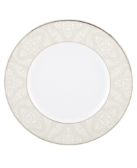 Classic florals and precious platinum give Organdy dinnerware an elegant sensibility that sets special occasions apart. Crafted of fine bone china by Lenox, the accent plate will be part of your dining tradition for decades to come. Classic florals and precious platinum give Organdy dinnerware an elegant sensibility that sets special occasions apart. Crafted of fine bone china by Lenox, the accent plate will be part of your dining tradition for decades to come.