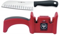 Wusthof Silverpoint II 2-Piece Santoku Knife and Sharpener Set Wusthof Silverpoint II 2-Piece Santoku Knife and Sharpener Set
