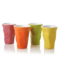 There's an extra-bright side to every mug in the Contemporary Glaze collection. A cool crushed shape and two-tone finish opens up a whole new spectrum of fun. From Classic Coffee & Tea by Yedi. There's an extra-bright side to every mug in the Contemporary Glaze collection. A cool crushed shape and two-tone finish opens up a whole new spectrum of fun. From Classic Coffee & Tea by Yedi.