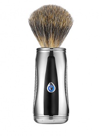 The first of its kind worldwide. A modernized version of a traditional shaving tool. Helps you to achieve a closer and more comfortable shave by lifting the hairs away from the face. Powered In & Out Oscillation to lift the beard hairs. Helps to reduce irritation and ingrown hairs. Enhances lathering experience by generating rich, moisturizing lather with motion. Gently massages skin during application. Available in pure and fine badger hair.