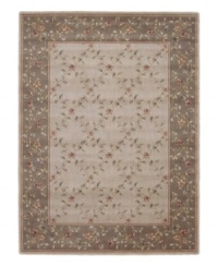 A triumph of texture and tone, this awe-inspiring rug brings life to any room with its latticework of blossoms and vines finished in a soft, pleasing palette. Bearing the rich patina of premium-quality Opulon™ yarns, each rug boasts a densely woven and strikingly luxurious pile that's a pleasure to touch and admire. One-year warranty. A triumph of texture and tone, this awe-inspiring rug brings life to any room with its latticework of blossoms and vines finished in a soft, pleasing palette. Bearing the rich patina of premium-quality Opulon™ yarns, each rug boasts a densely woven and strikingly luxurious pile that's a pleasure to touch and admire. One-year warranty.
