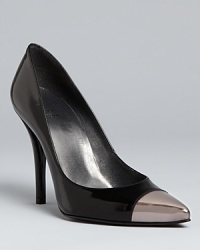 So naughty, and so nice: these Stuart Weitzman pointed toe pumps nail the look capped off in metallic, specchio leather, to scintillating effect. So naughty, and so nice: these Stuart Weitzman pointed toe pumps nail the look capped off in metallic, specchio leather, to scintillating effect.