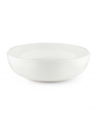Find style and substance in the Tin Can Alley all-purpose bowl. Concentric grooves give the Lenox dinnerware an understated elegance in versatile white bone china. Find style and substance in the Tin Can Alley all-purpose bowl. Concentric grooves give the Lenox dinnerware an understated elegance in versatile white bone china.