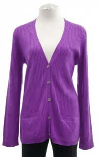Ralph Lauren Purple Passion Silk/Cashmere Long Sleeve Cardigan Sweater Medium Ralph Lauren Purple Passion Silk/Cashmere Long Sleeve Cardigan Sweater Medium