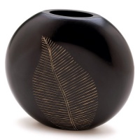 Gifts & Decor Artisan Carved Leaf Motif Decorative Vase Gifts & Decor Artisan Carved Leaf Motif Decorative Vase