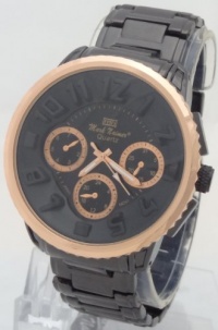 Mark Naimer Quartz XL Men Watches Chronograph-Style Look Black N Rose Gold Case Black Metal Band Mark Naimer Quartz XL Men Watches Chronograph-Style Look Black N Rose Gold Case Black Metal Band