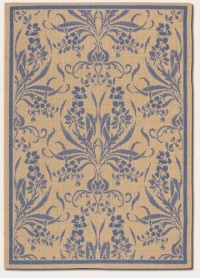 Couristan 1516/0621 Recife Garden Cottage Blue/Natural Runner Rug, 2-Feet 3-Inch by 7-Feet 10-Inch Couristan 1516/0621 Recife Garden Cottage Blue/Natural Runner Rug, 2-Feet 3-Inch by 7-Feet 10-Inch