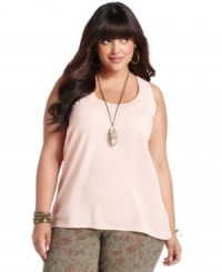 Top off your jeans with American Rag's plus size racerback tank-- it's super-cute for the season! (Clearance) Top off your jeans with American Rag's plus size racerback tank-- it's super-cute for the season! (Clearance)