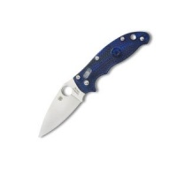 Spyderco Manix2 Translucent Blue FRCP PlainEdge Knife Spyderco Manix2 Translucent Blue FRCP PlainEdge Knife