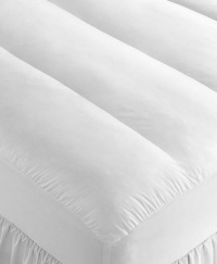 Martha Stewart Allergy Wise Channel Skirted King Fiberbed White Martha Stewart Allergy Wise Channel Skirted King Fiberbed White