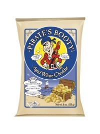 Pirate's Booty, Aged White Cheddar, 4-Ounce Bags (Pack of 12) Pirate's Booty, Aged White Cheddar, 4-Ounce Bags (Pack of 12)