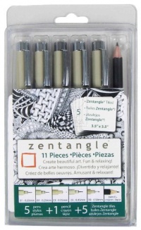 Sakura 50011 11-Piece Zentangle Clamshell Pencil Set Sakura 50011 11-Piece Zentangle Clamshell Pencil Set