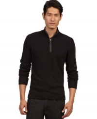 This sleek mock neck sweater from Kenneth Cole New York will add classy style to your winter wardrobe. This sleek mock neck sweater from Kenneth Cole New York will add classy style to your winter wardrobe.
