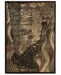 Take a trip into a new dimension of interior decor with this intriguingly abstract area rug. Black, beige and light burgundy tones blend together into a moving canvas of color and creativity. Crafted from Nourison's own unique mix of polypropylene and acrylic fibers, this modern piece offers a new form of expression in the home. Take a trip into a new dimension of interior decor with this intriguingly abstract area rug. Black, beige and light burgundy tones blend together into a moving canvas of color and creativity. Crafted from Nourison's own unique mix of polypropylene and acrylic fibers, this modern piece offers a new form of expression in the home.