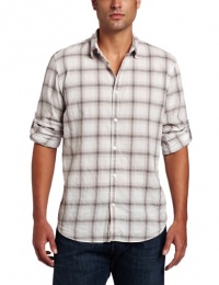 Calvin Klein Sportswear Men's Long Sleeve Roll-up Check Woven Shirt Calvin Klein Sportswear Men's Long Sleeve Roll-up Check Woven Shirt