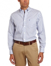 Nautica Men's Long Sleeve Wear To Work Multi Stripe